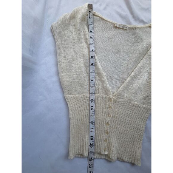Vintage Old Navy Mohair Blend Y2K Sweater Top Vest Size S Classy Natural Minimal - Picture 9 of 9